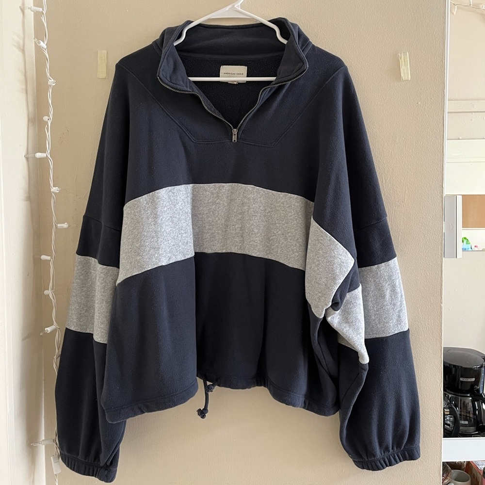 Aerie cropped drawstring sweatershirt